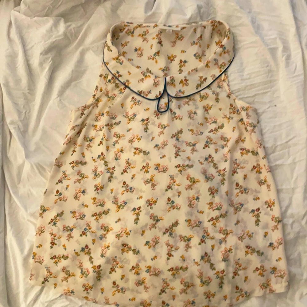 Modcloth cream-floral-sheer-Peter Pan collar